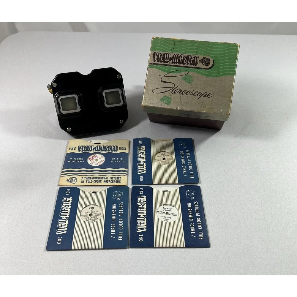 Vtg Model C ViewMaster Viewer Sawyer's Four Reel Sets (3462)